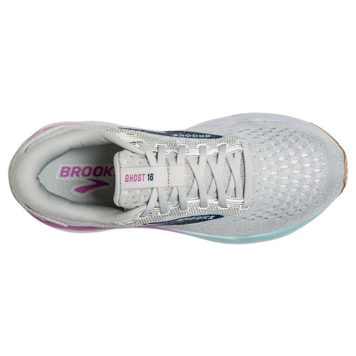 Women’s Brooks Ghost 16 – White/Grey/Estate Blue