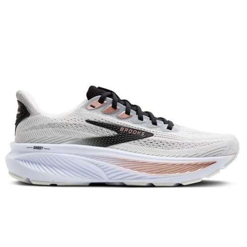 Women's Brooks Ghost 17 - White/Black/Rose Gold