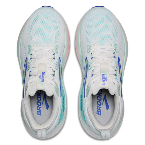 Women's Brooks Glycerin GTS 22 - White/Limpet Shell/Amparo Blue