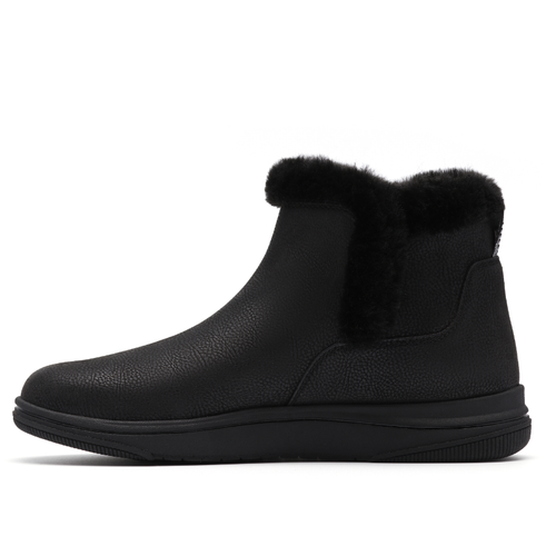 Women's Clarks Breeze Fur - Black Combi