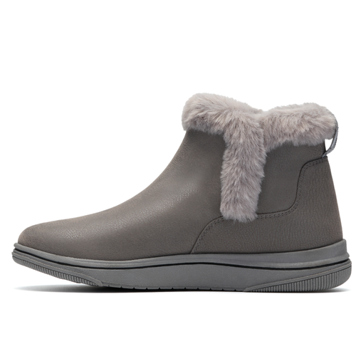 Women's Clarks Breeze Fur - Dark Grey Combi