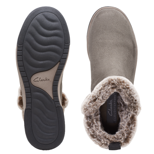 Women's Clarks Breeze Fur - Dark Olive