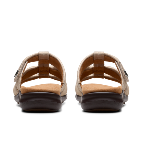 Women's Clarks Kitly Slide - Metallic Leather