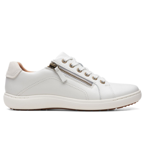 Women's Clarks Nalle Lace - White Leather