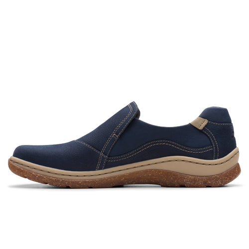 Women's Clarks Orlene Slip - Navy Nubuck