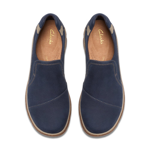Women's Clarks Orlene Slip - Navy Nubuck