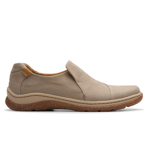 Women's Clarks Orlene Slip - Stone Nubuck