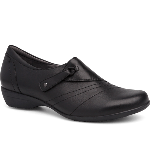 Women's Dansko Franny Wide - Black Milled Nappa