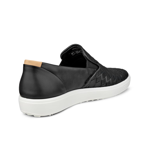 Women's ECCO Soft 7 Woven Slip-On 3.0 - Black