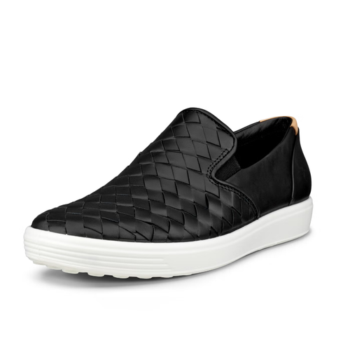 Women's ECCO Soft 7 Woven Slip-On 3.0 - Black