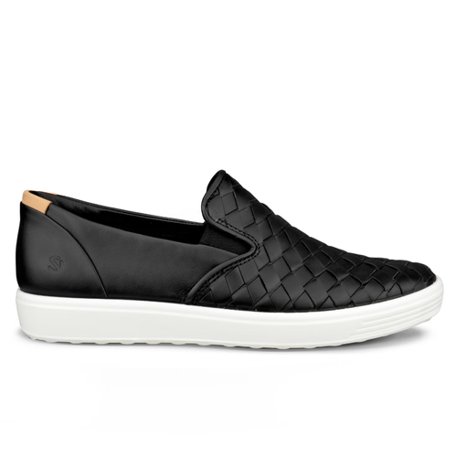 Women's ECCO Soft 7 Woven Slip-On 3.0 - Black