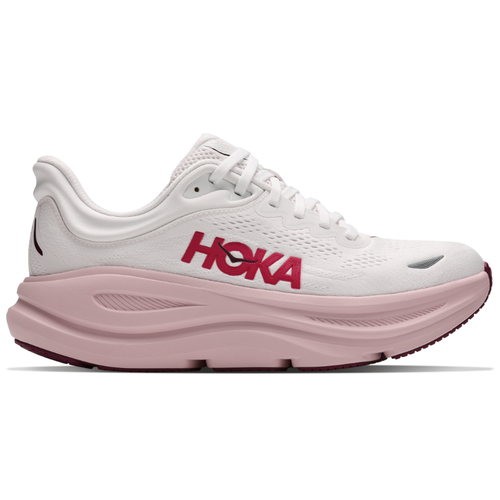 Women's HOKA Bondi 9 - White/Pink Opal (WKP)