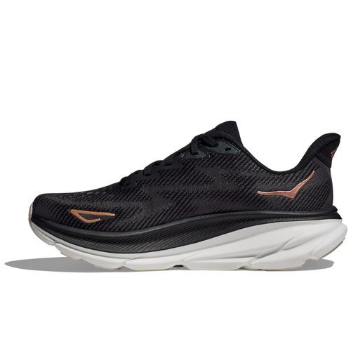 Women’s HOKA Clifton 9 – Black/Rose Gold (BRGL)