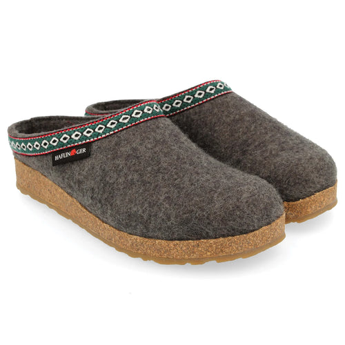 Women's Haflinger Grizzly Zigzag Clog - Grey