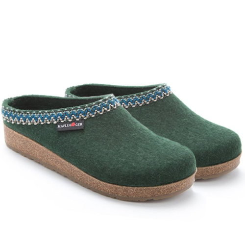 Women's Haflinger Grizzly Zigzag Clog - Spruce
