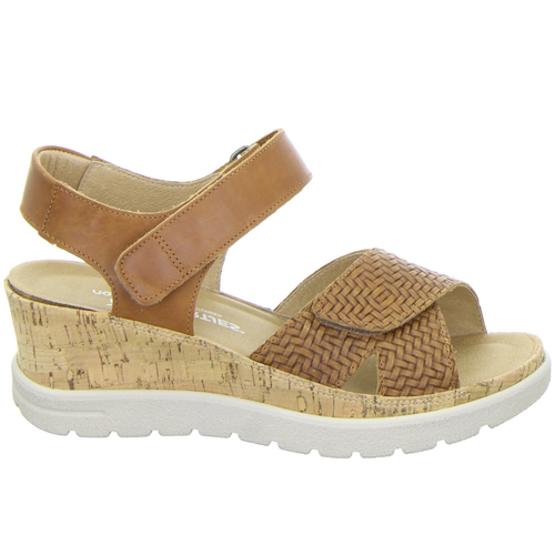 Women's Hartjes Jazz Sandal - Ecru/Cognac