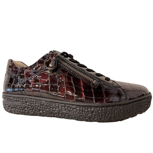 Women's Hartjes Phil Zip - Bordeaux Croc