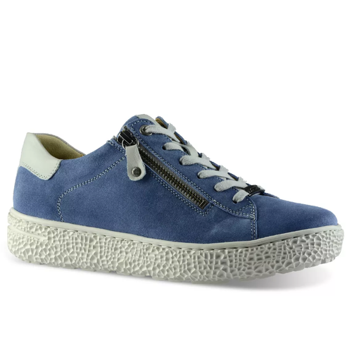 Women's Hartjes Phil Zip Sneaker - Aqua/Aluminium