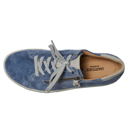 Women's Hartjes Phil Zip Sneaker - Aqua/Aluminium