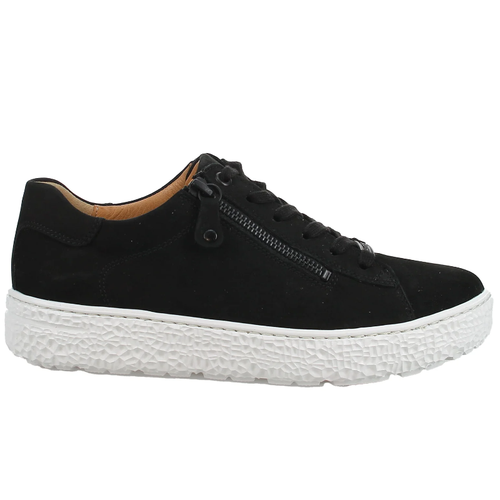 Women's Hartjes Phil Zip Sneaker - Black/White Sole