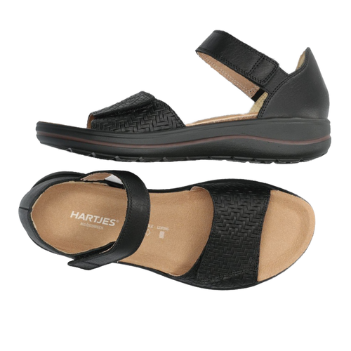 Women's Hartjes Pop Sandal - Schwarz/Schwarz