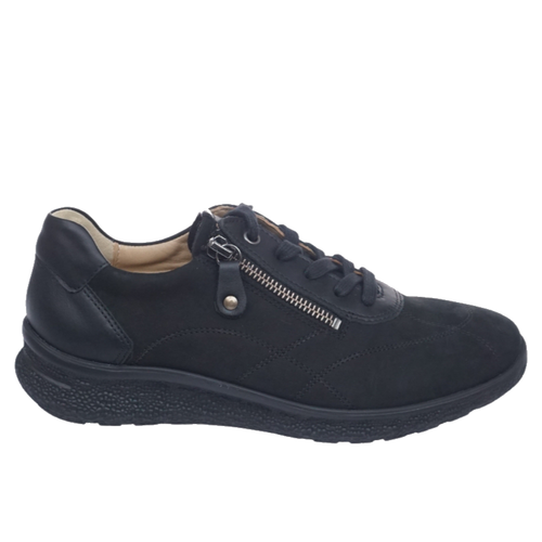 Women's Hartjes Rap Shoe - Schwarz Nubuck