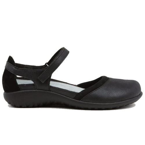 Women's Naot Tekapo - Shiny Black Leather/Black Velvet Nubuck