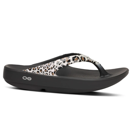 Women's OOFOS OOlala Thong Limited - Leopard