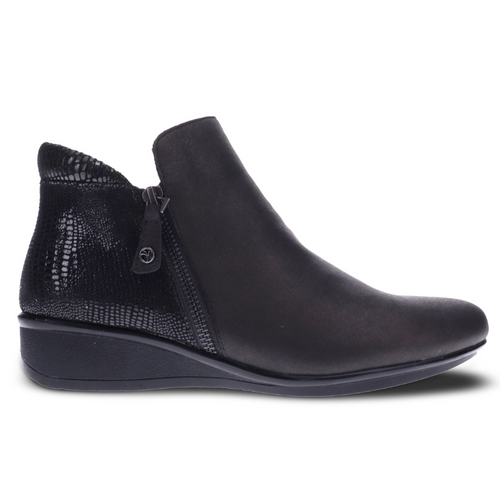 Women's Revere Damascus Bootie - Onyx/Black/Lizard