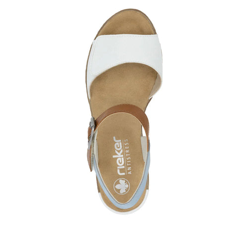 Women's Rieker Fanni 60 - Weiss/Cayenne/Ciel