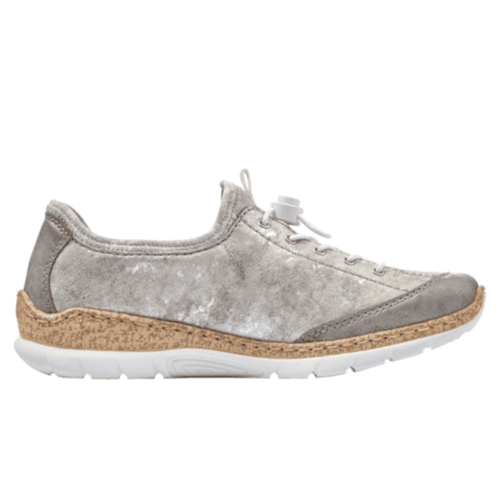 Women's Rieker Nikita K6 - Grey/Rose/Metallic/Silver Flower