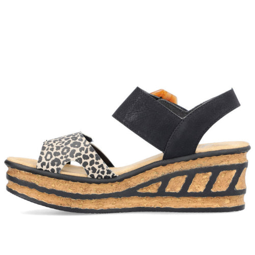 Women's Rieker Rose 76 - Ginger/Schwarz/Light Gold
