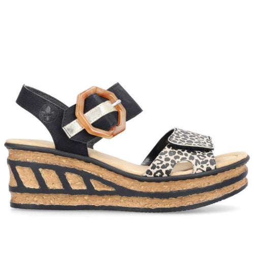 Women's Rieker Rose 76 - Ginger/Schwarz/Light Gold