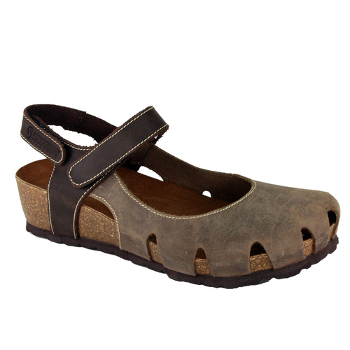 Women’s Sabatini 4009 Wedge Covered Toe Sandal – Fango/T.Moro