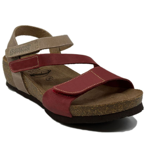 Women’s Sabatini Emanuela 4013 Sandal – Bordeaux/Beige