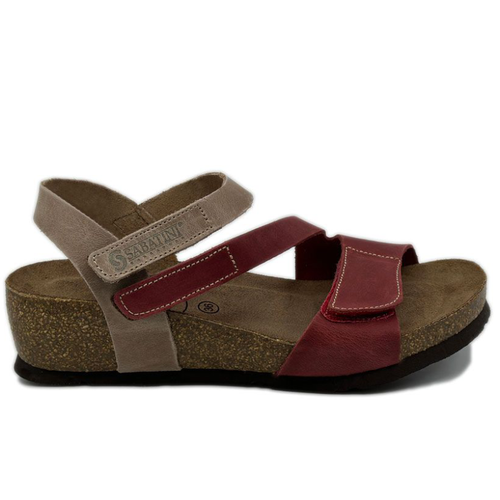 Women’s Sabatini Emanuela 4013 Sandal – Bordeaux/Beige