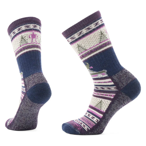Women's Smartwool Everyday Cozy Say It Ain't Snow Crew Socks - Purple Iris