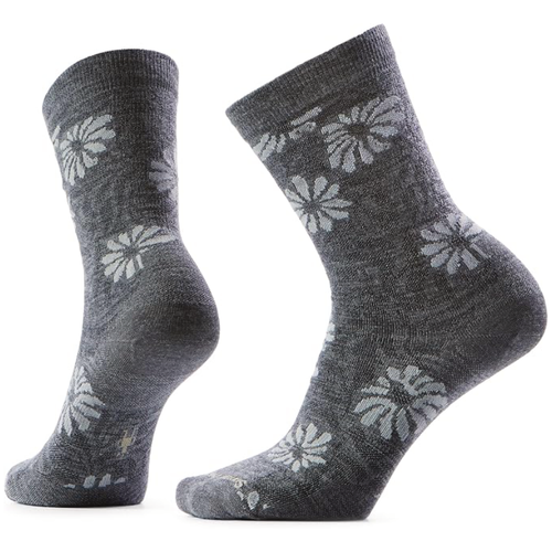 Women's Smartwool Everyday Floral Crew Socks - Medium Gray