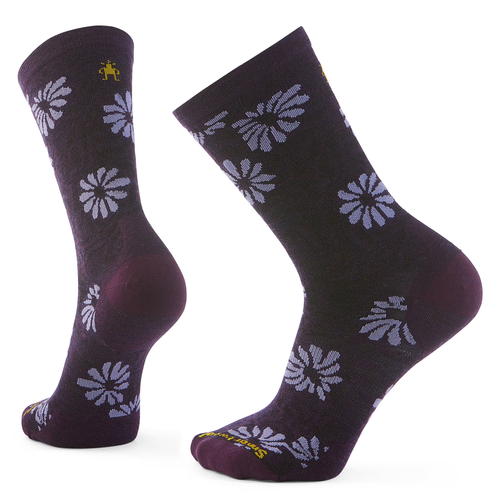 Women's Smartwool Everyday Floral Crew Socks - Purple Iris
