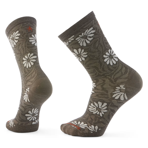 Women's Smartwool Everyday Floral Crew Socks - Taupe