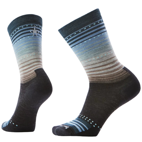 Women's Smartwool Everyday Stitch Stripe Crew Socks – Charcoal/Ash