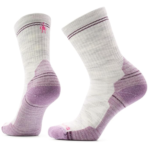 Women's Smartwool Hike Light Cushion Crew Socks - Ash-Purple