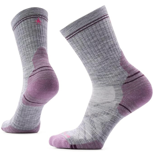Women's Smartwool Hike Targeted Cushion Mid Crew Socks - Light Gray