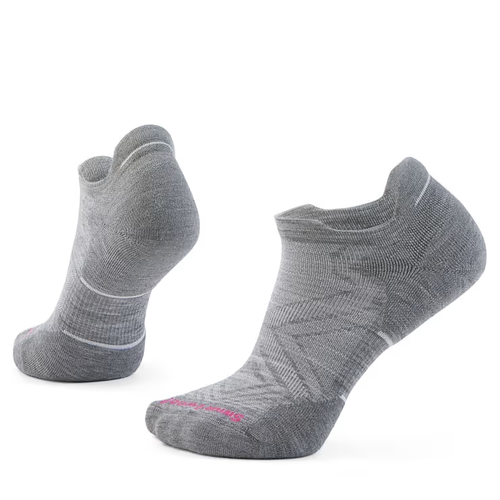 Women's Smartwool Run Targeted Cushion Low Ankle Socks - Light Gray/White