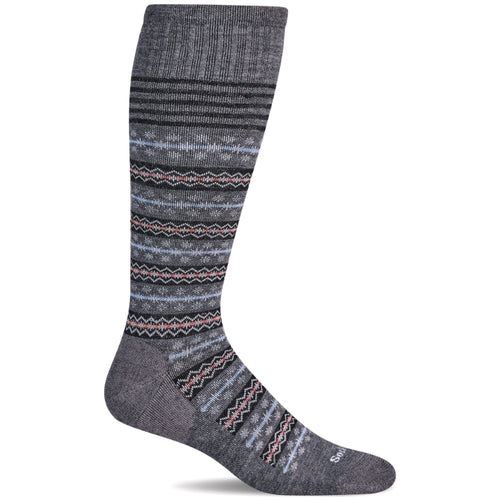 Women's Sockwell Mini Fairisle Moderate Graduated Compression Socks - Charcoal
