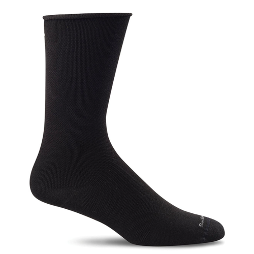 Women's Sockwell Plantar Ease Crew Socks - Black Solid