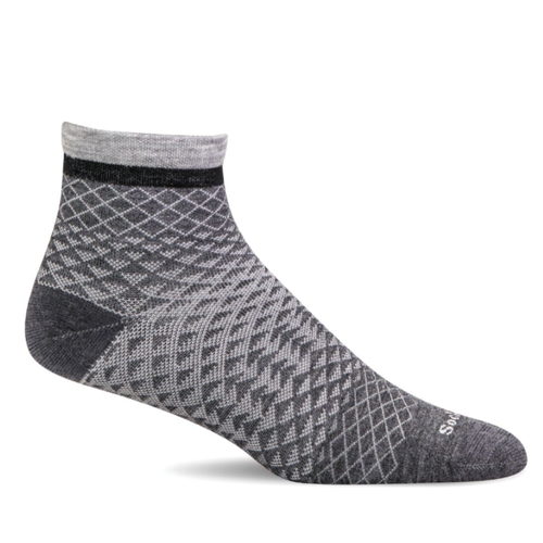 Women's Sockwell Plantar Ease Quarter Socks - Charcoal