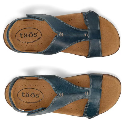 Women's Taos The Show Sandal - Petrol Blue Leather