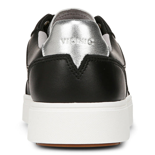 Women's Vionic Kimmie Court - Black/Silver Leather
