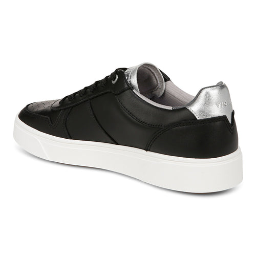 Women's Vionic Kimmie Court - Black/Silver Leather